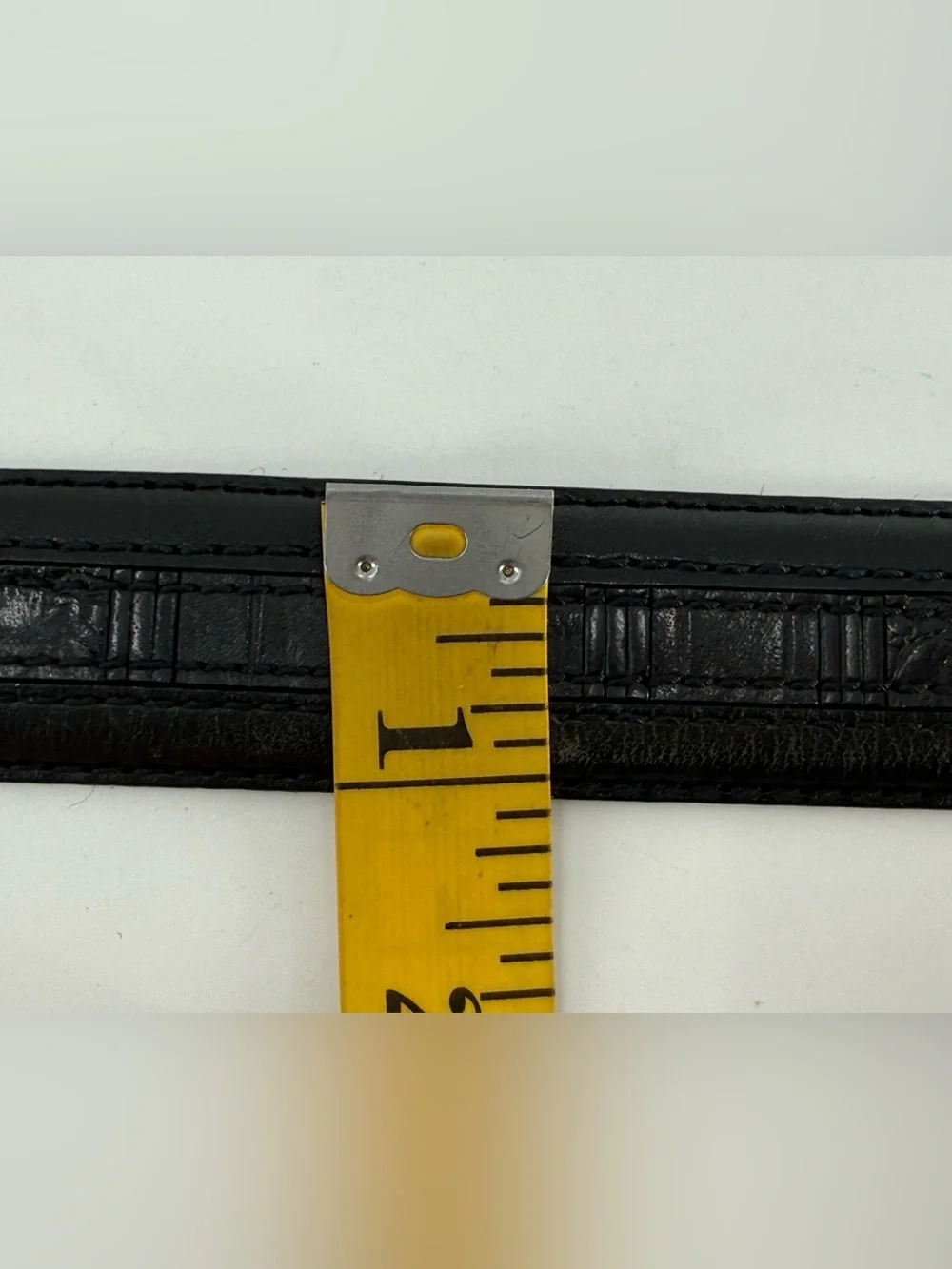 Vintage Black Leather Belt Mens Contemporary Belt 44